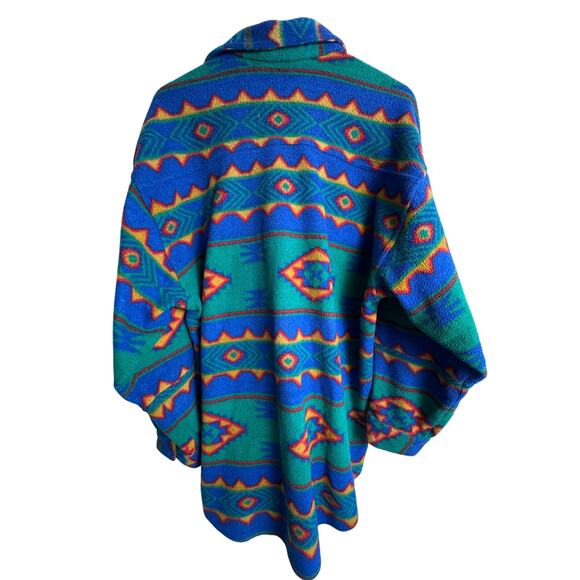 Bugle Boy Southwestern Flannel Snap Button Shirt Mens XL - Picture 2 of 7